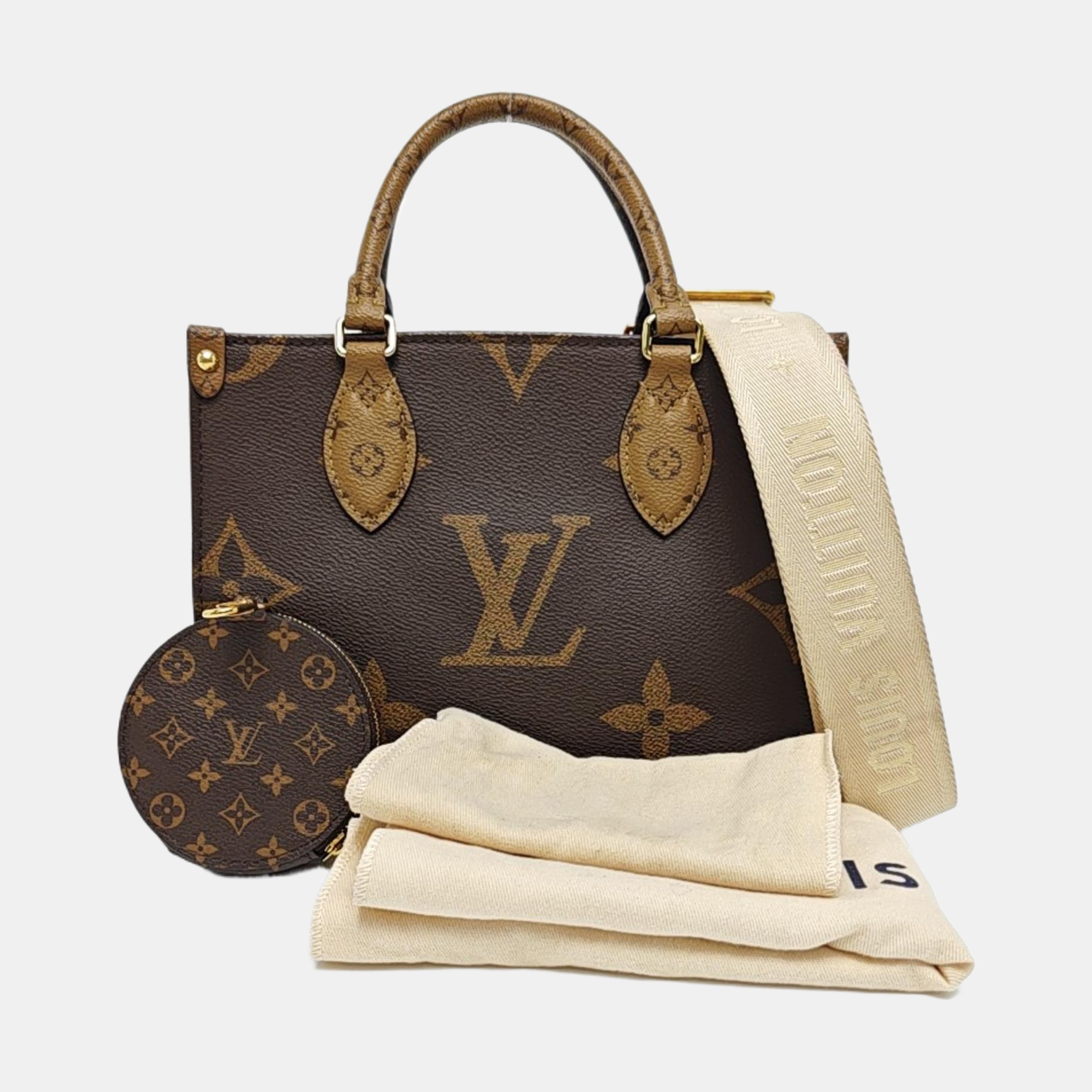 ONTHEGO PM Monogram Coated Canvas Brown