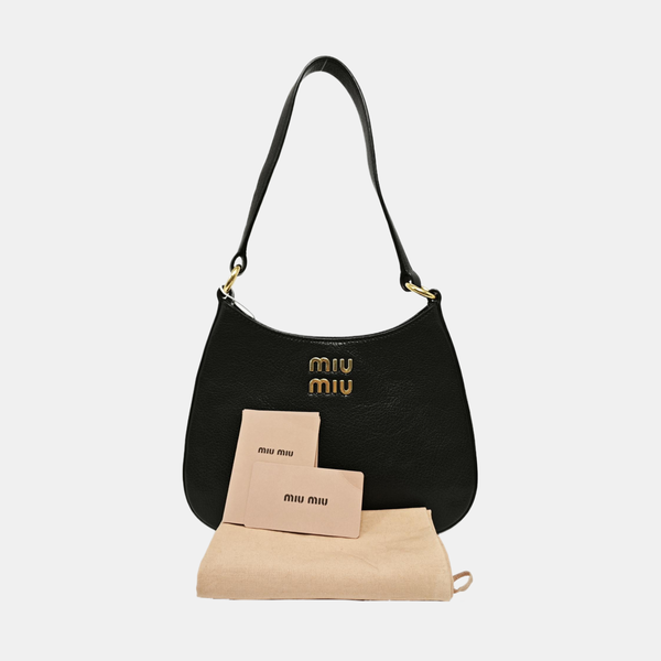 Calfskin Shoulder Bag Black