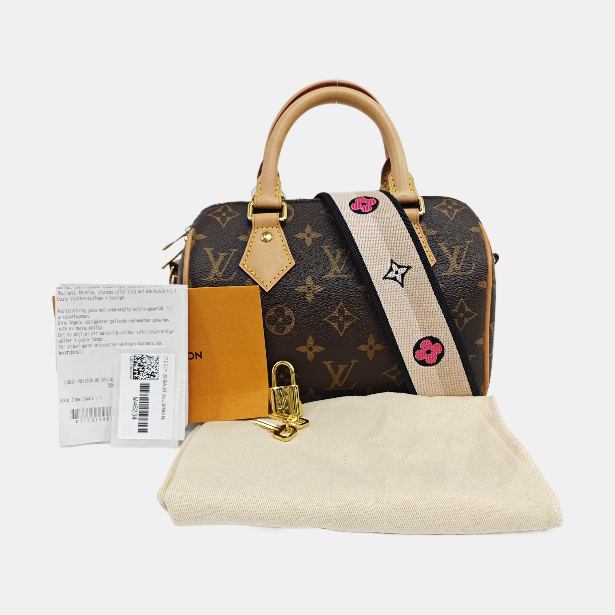 SPEEDY 20 Monogram Coated Canvas Brown
