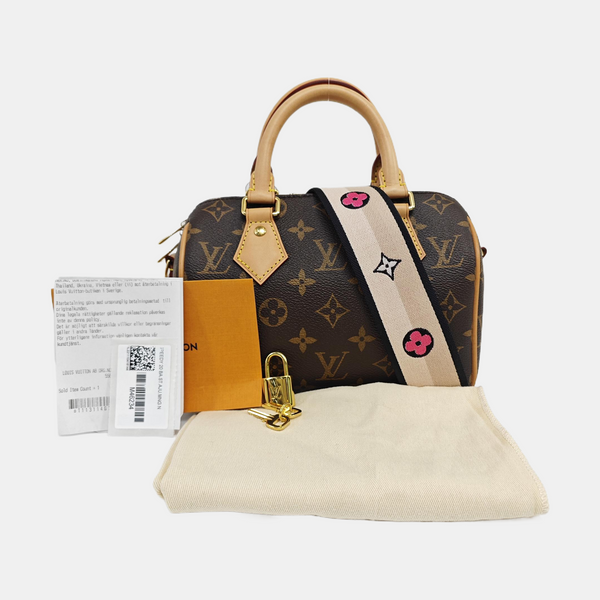 SPEEDY 20 Monogram Coated Canvas Brown