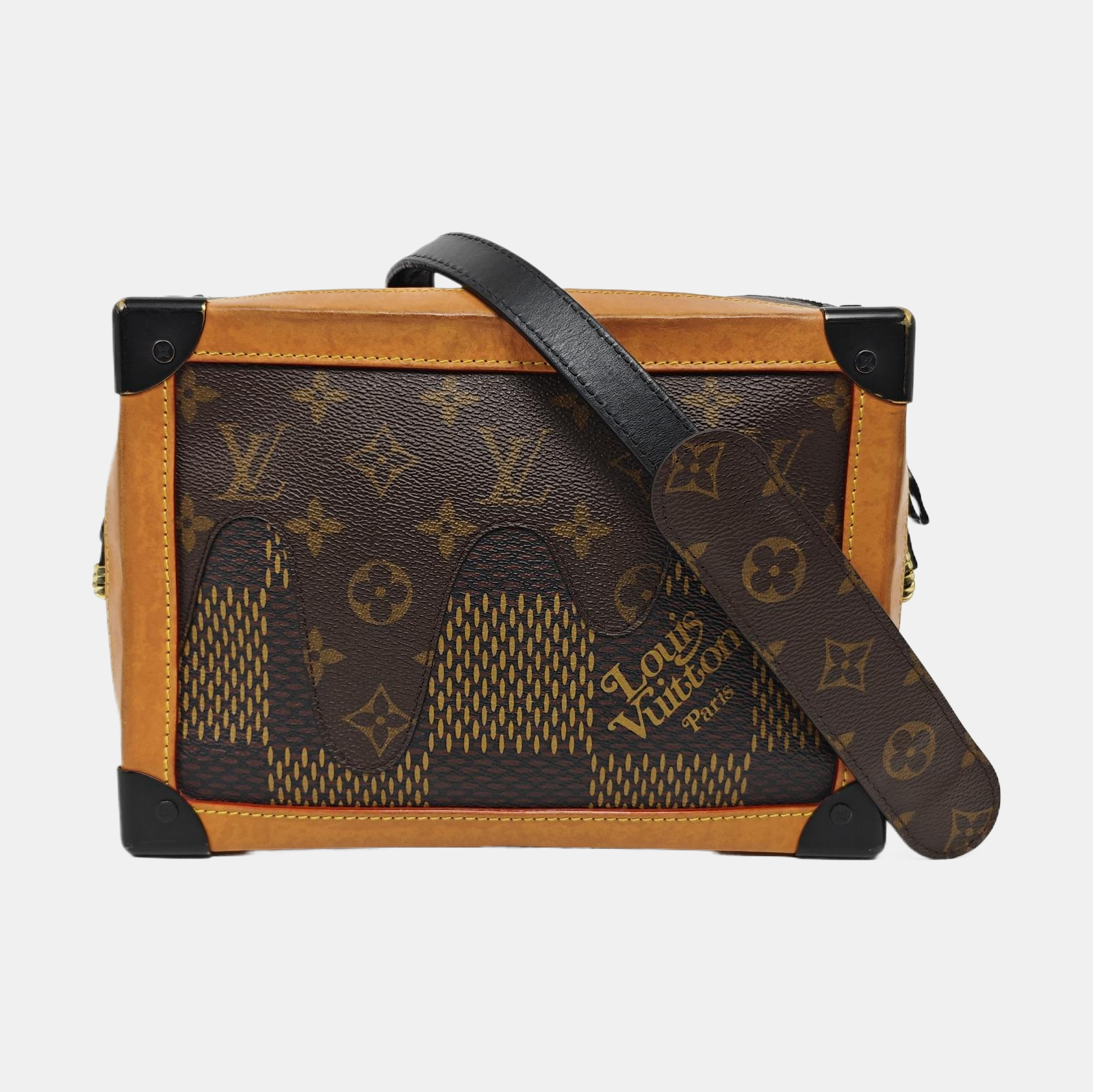SOFT TRUNK Damier Ebene Coated Canvas Brown