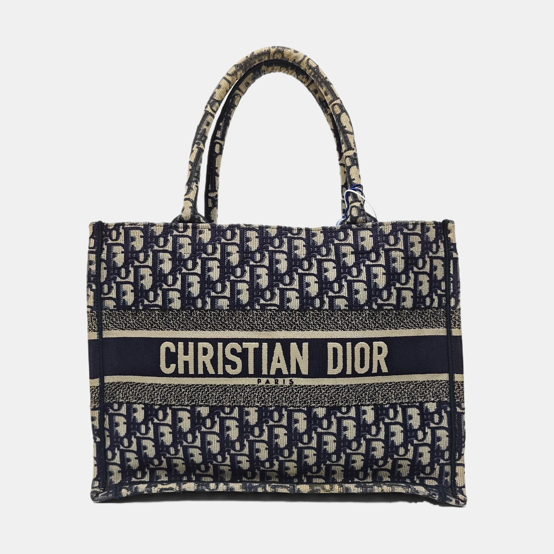 Book Tote Medium Oblique Canvas Blue