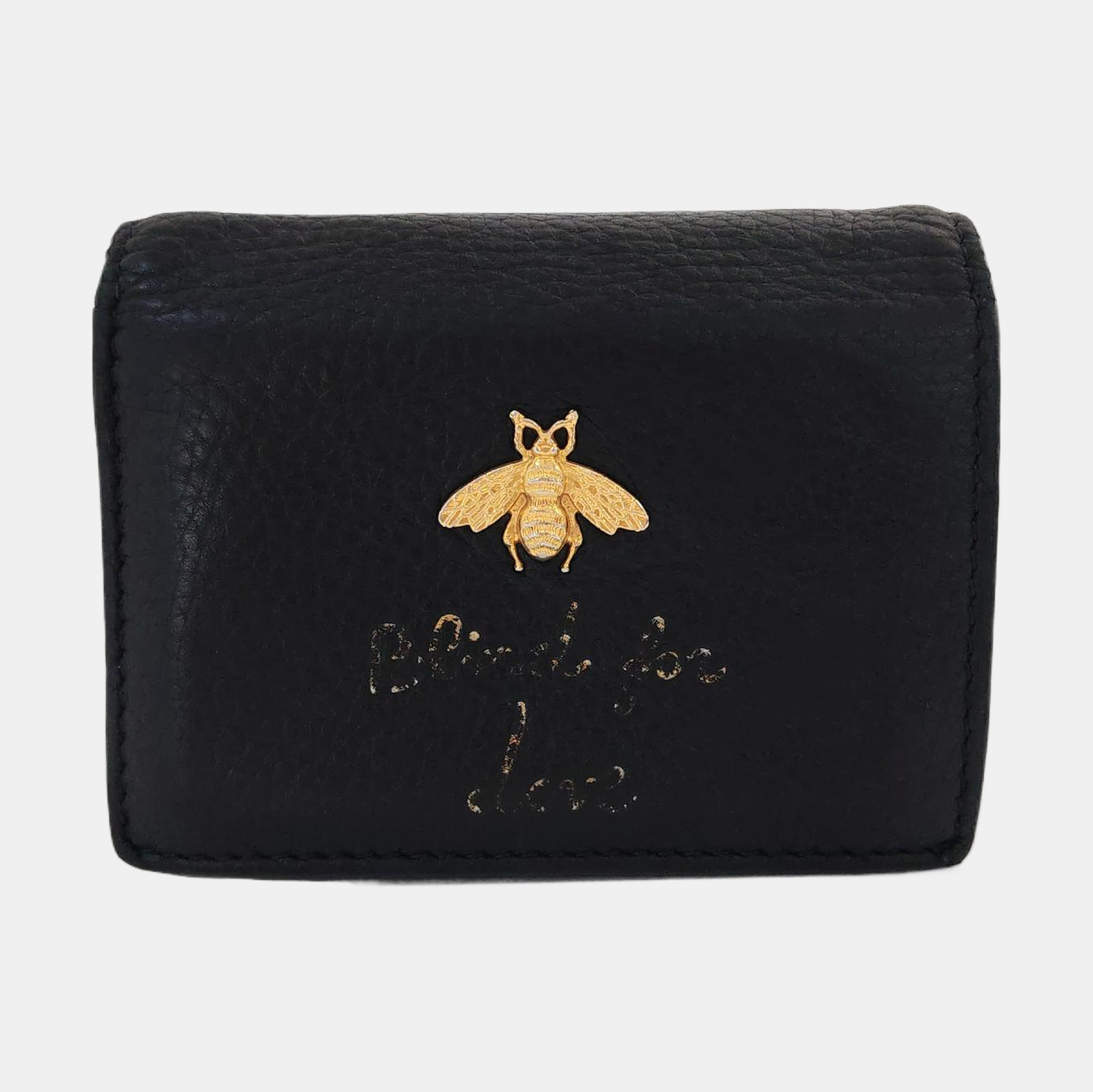Animalier Calfskin Black Wallet