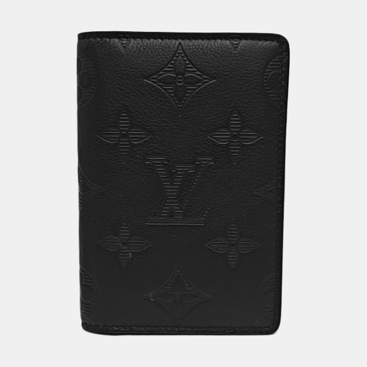 Monogram Calfskin Card Holder Black