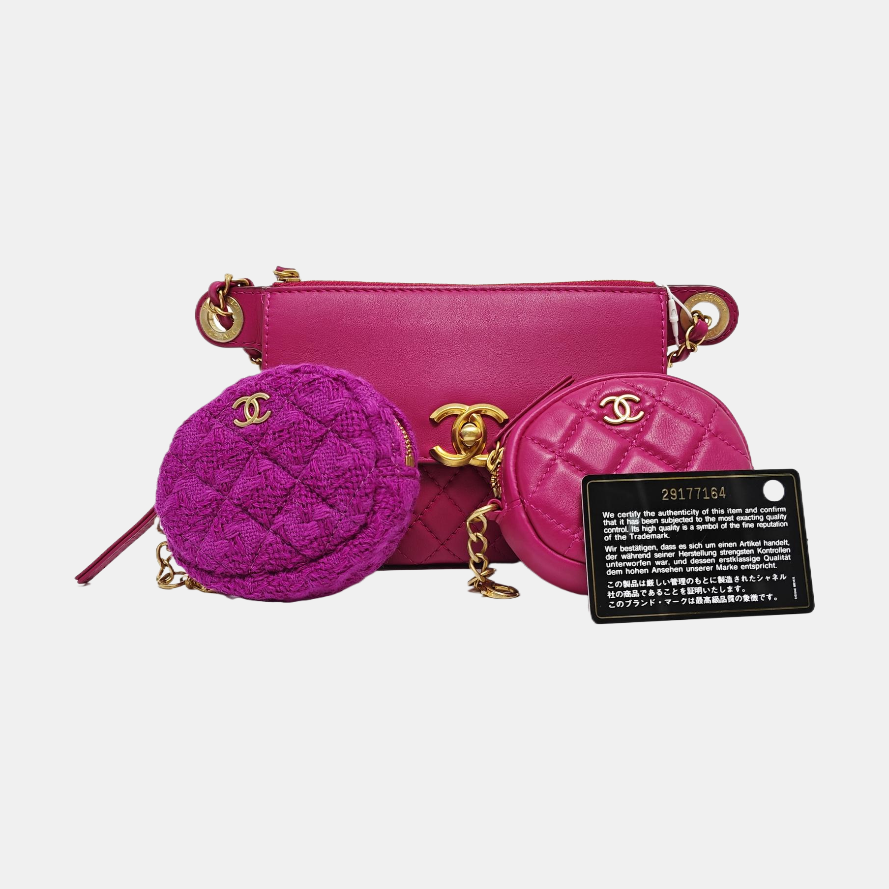Quilted Calfskin Shoulder Bag Pink