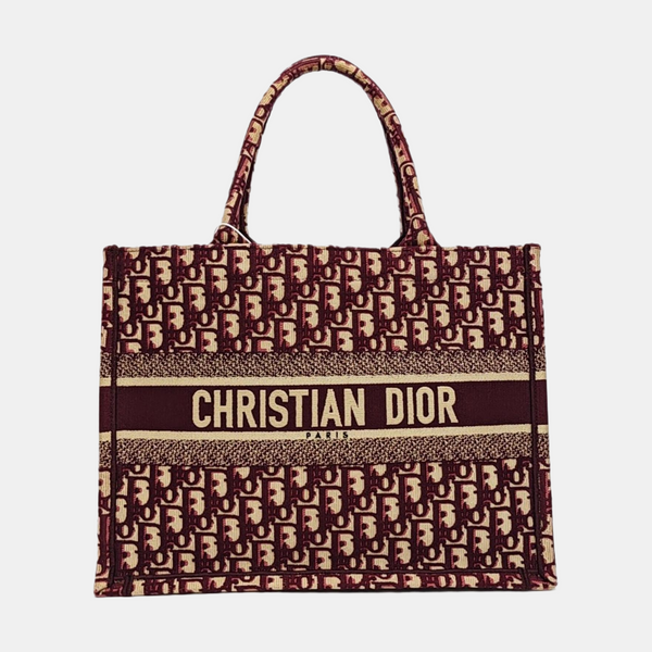 Book Tote Medium Oblique Canvas Red