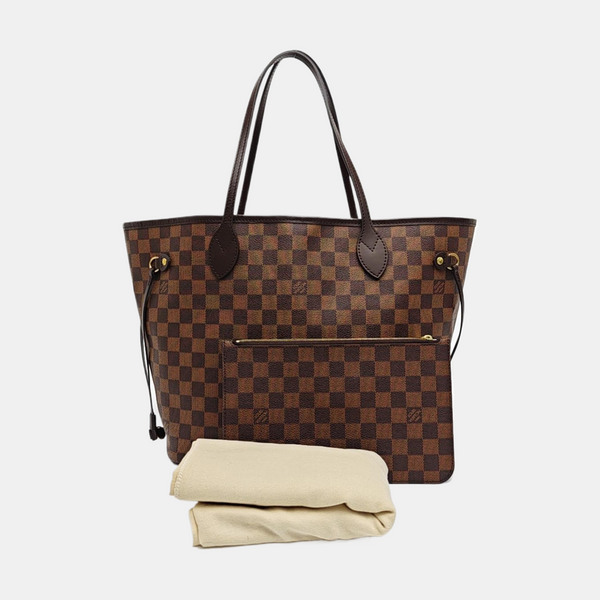 NEVERFULL MM Damier Ebene Coated Canvas Brown