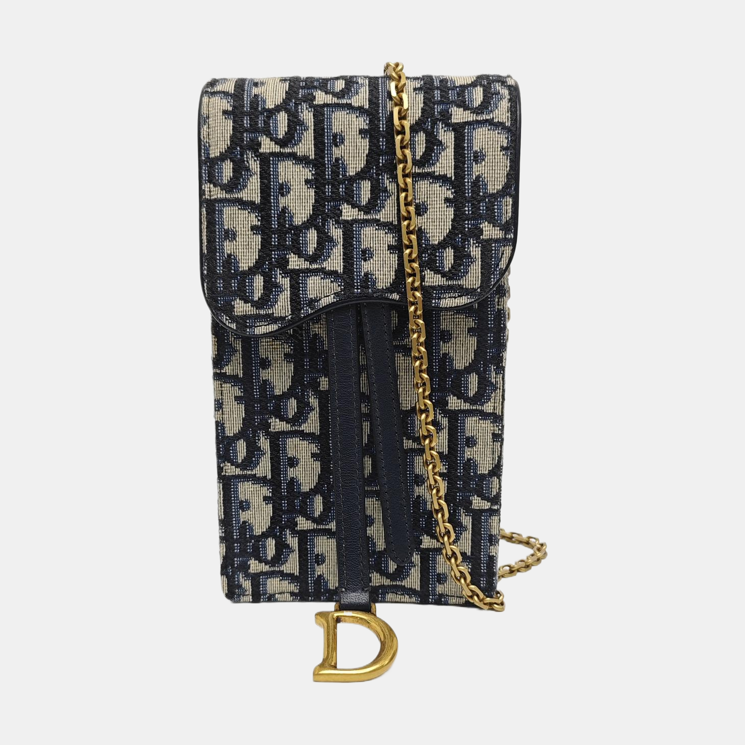 Saddle Mini Oblique Canvas Blue
