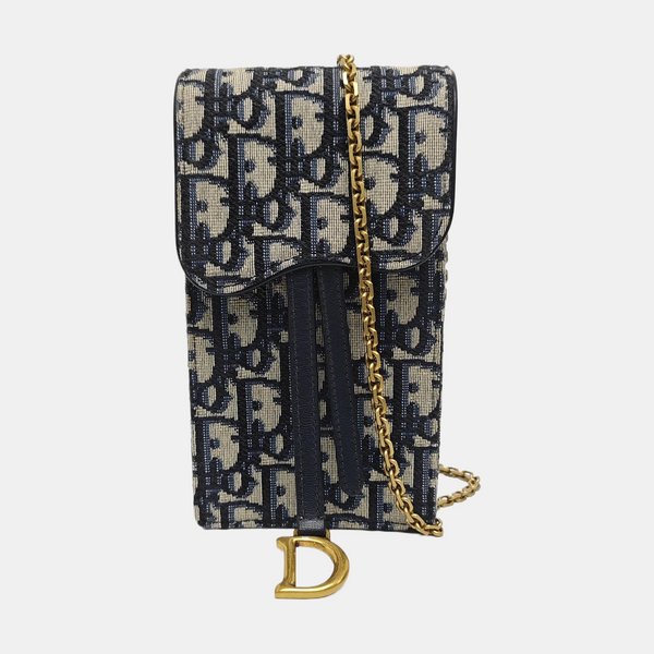 Saddle Mini Oblique Canvas Blue