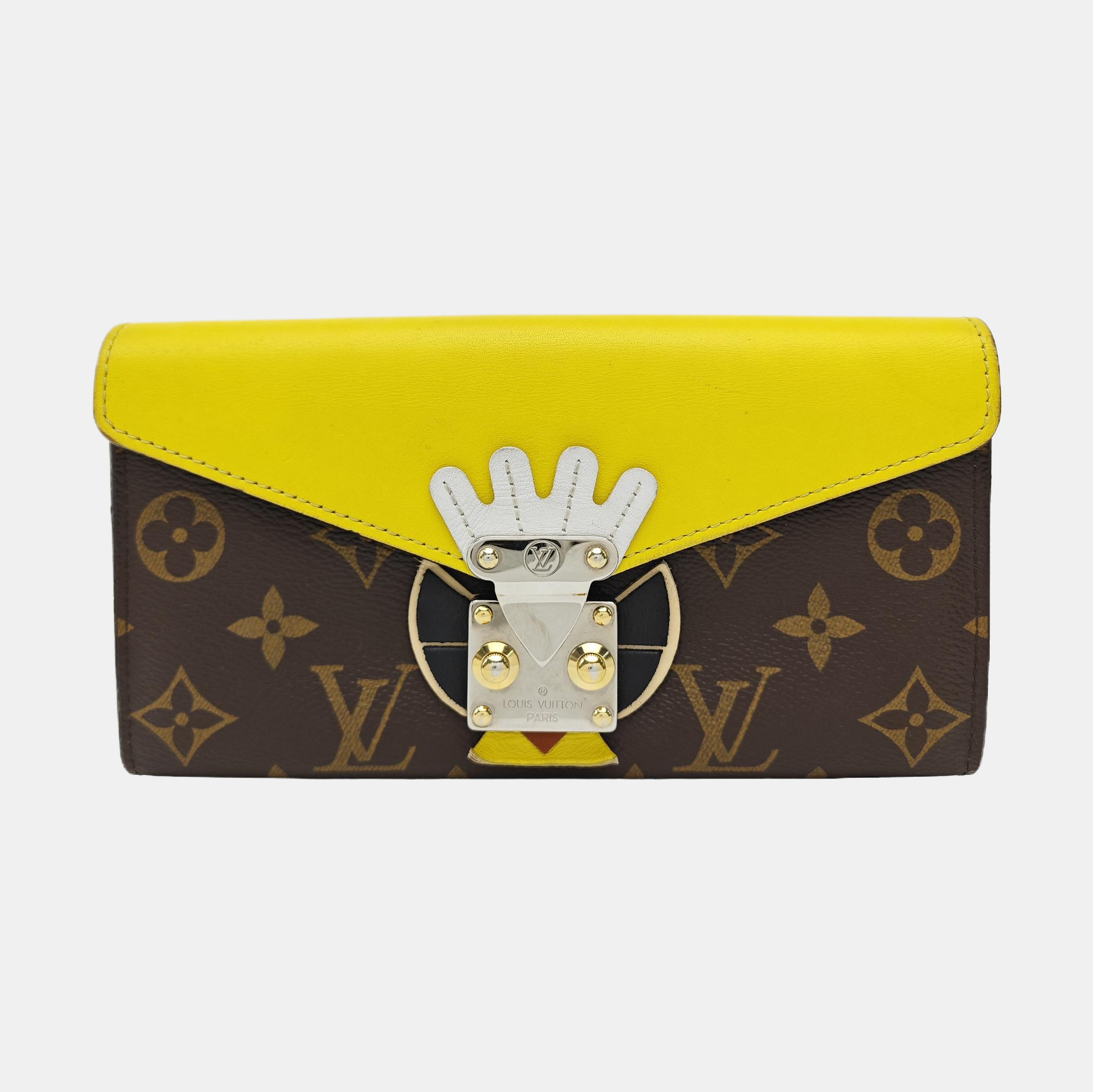 SARAH Monogram Coated Canvas Multicolor Wallet