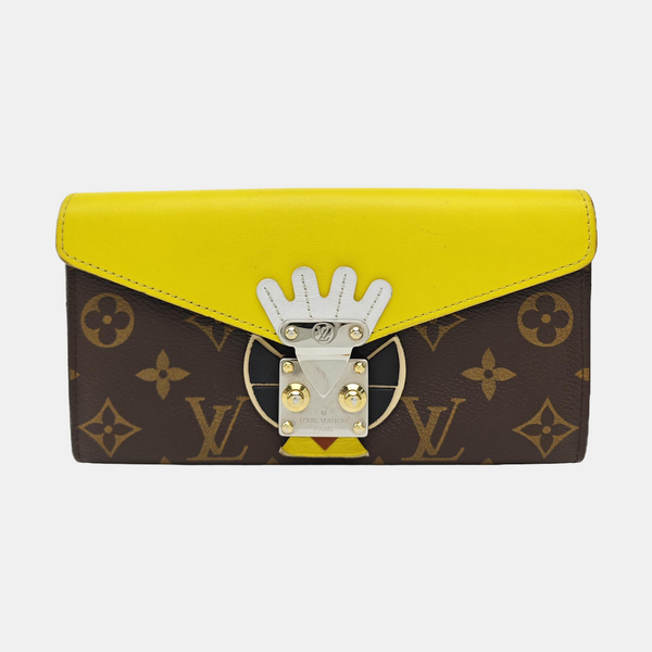 SARAH Monogram Coated Canvas Multicolor Wallet