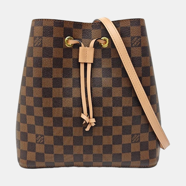 NÉONOÉ MM Damier Ebene Coated Canvas Brown