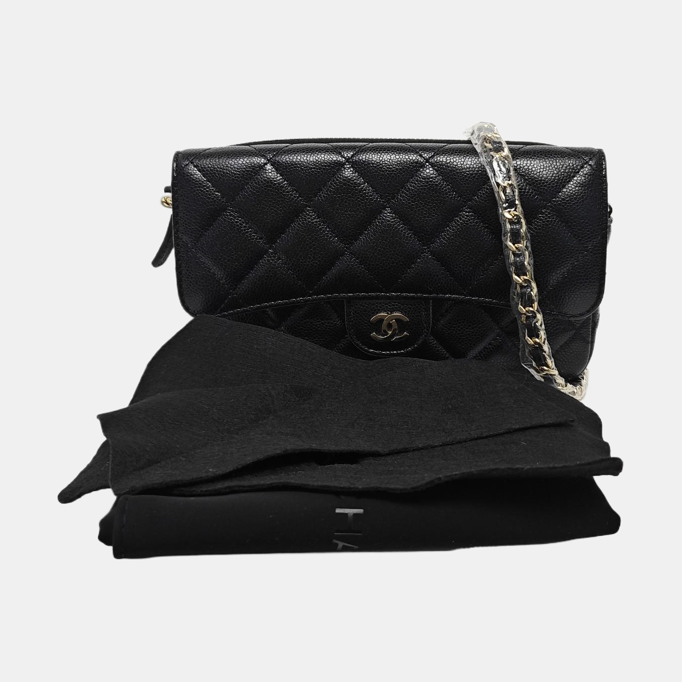 CLASSIC FLAP Mini Quilted Grained Calfskin Black