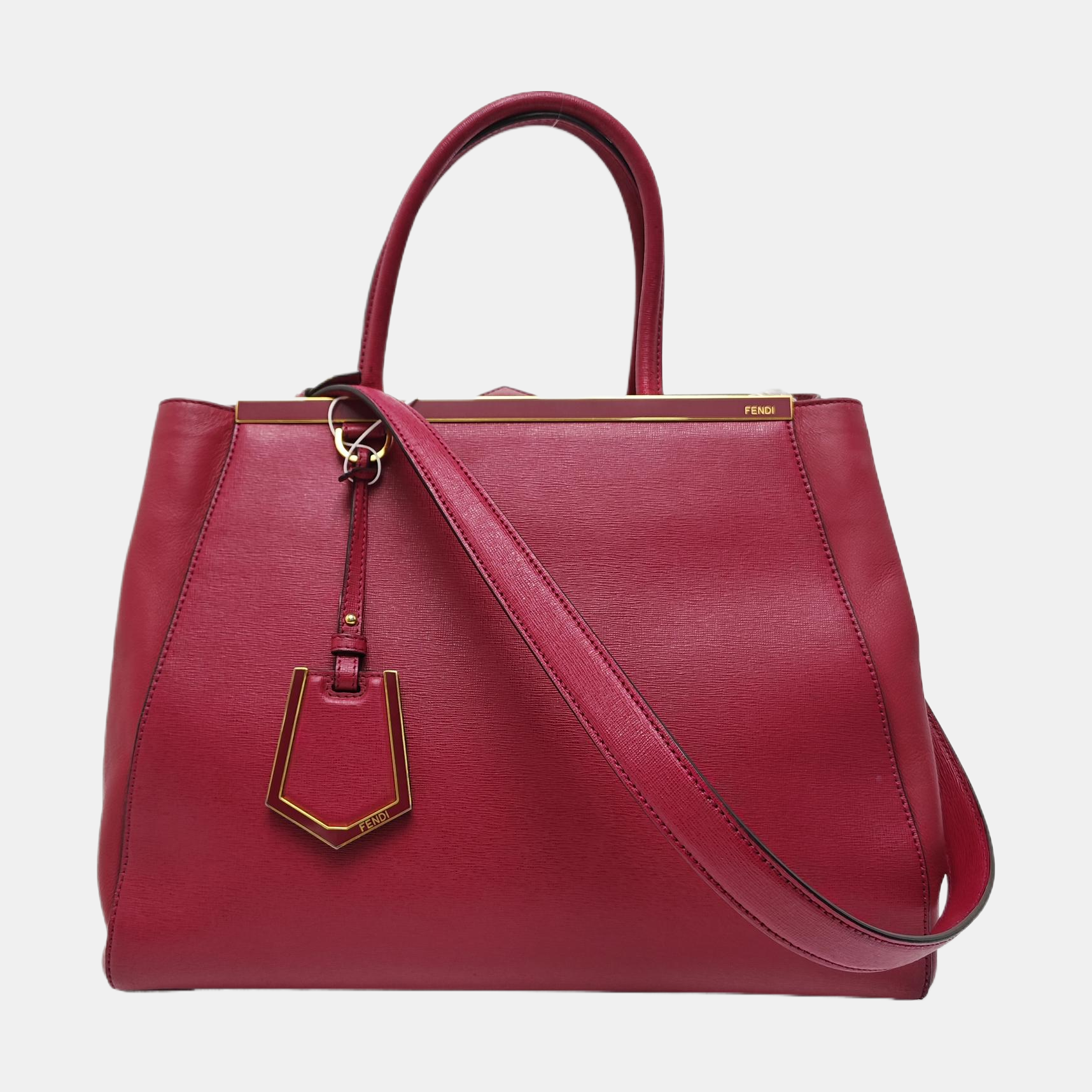 2 Jours Medium Calfskin Red