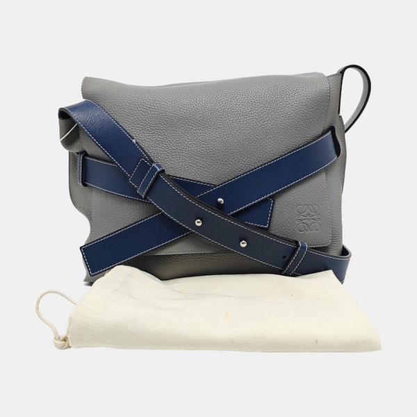 Calfskin Shoulder Bag Gray