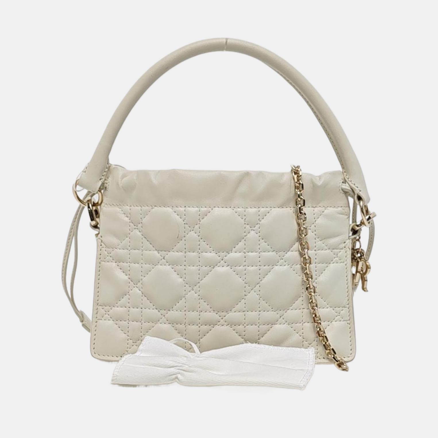 Lady Dior Milly Mini Cannage Lambskin White
