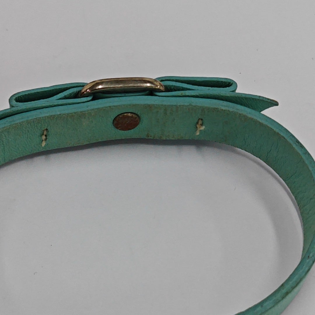 Leather Blue Bangle