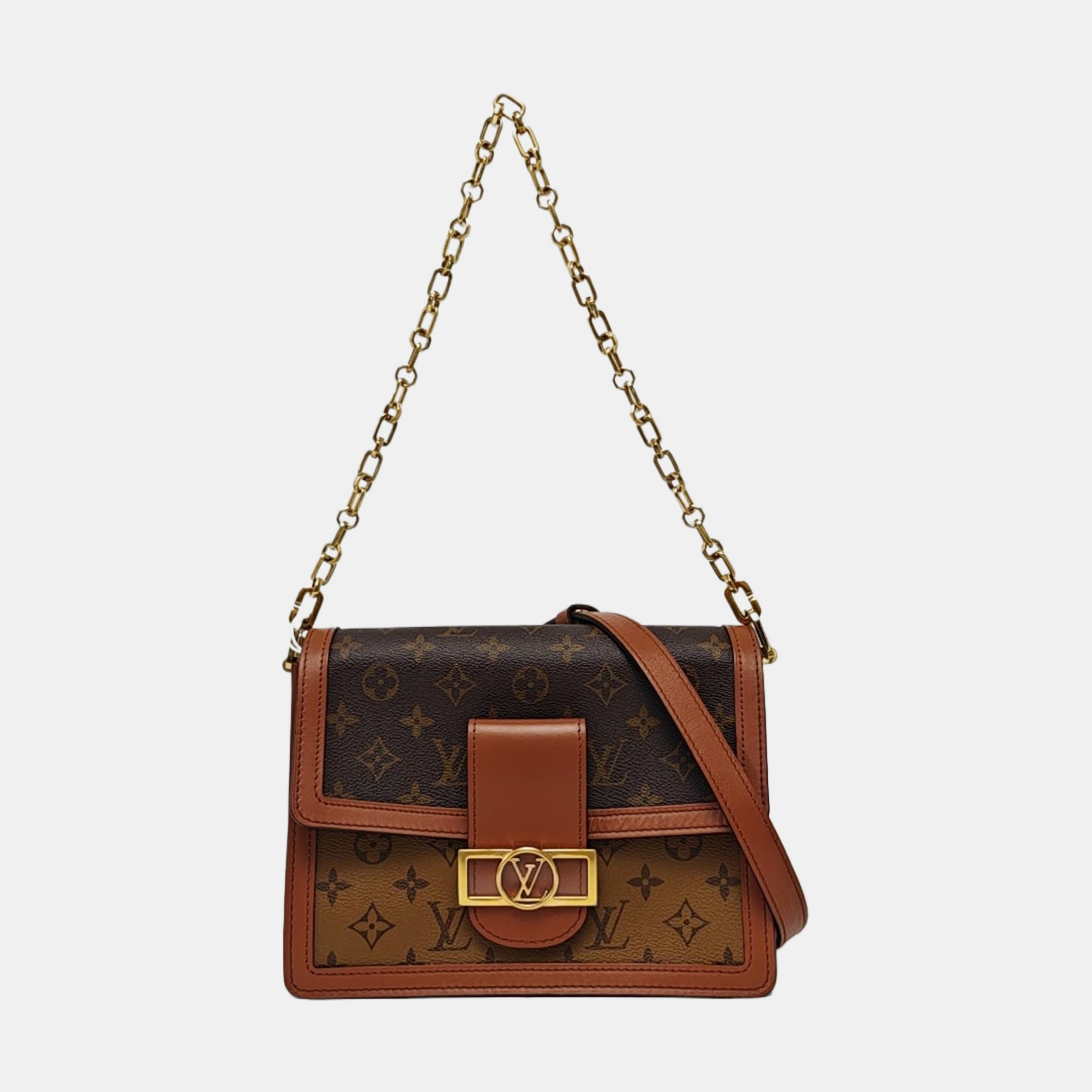 DAUPHINE MM Monogram Coated Canvas Brown