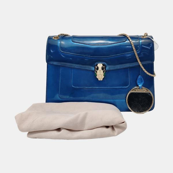 SERPENTI FOREVER Medium Calfskin Blue