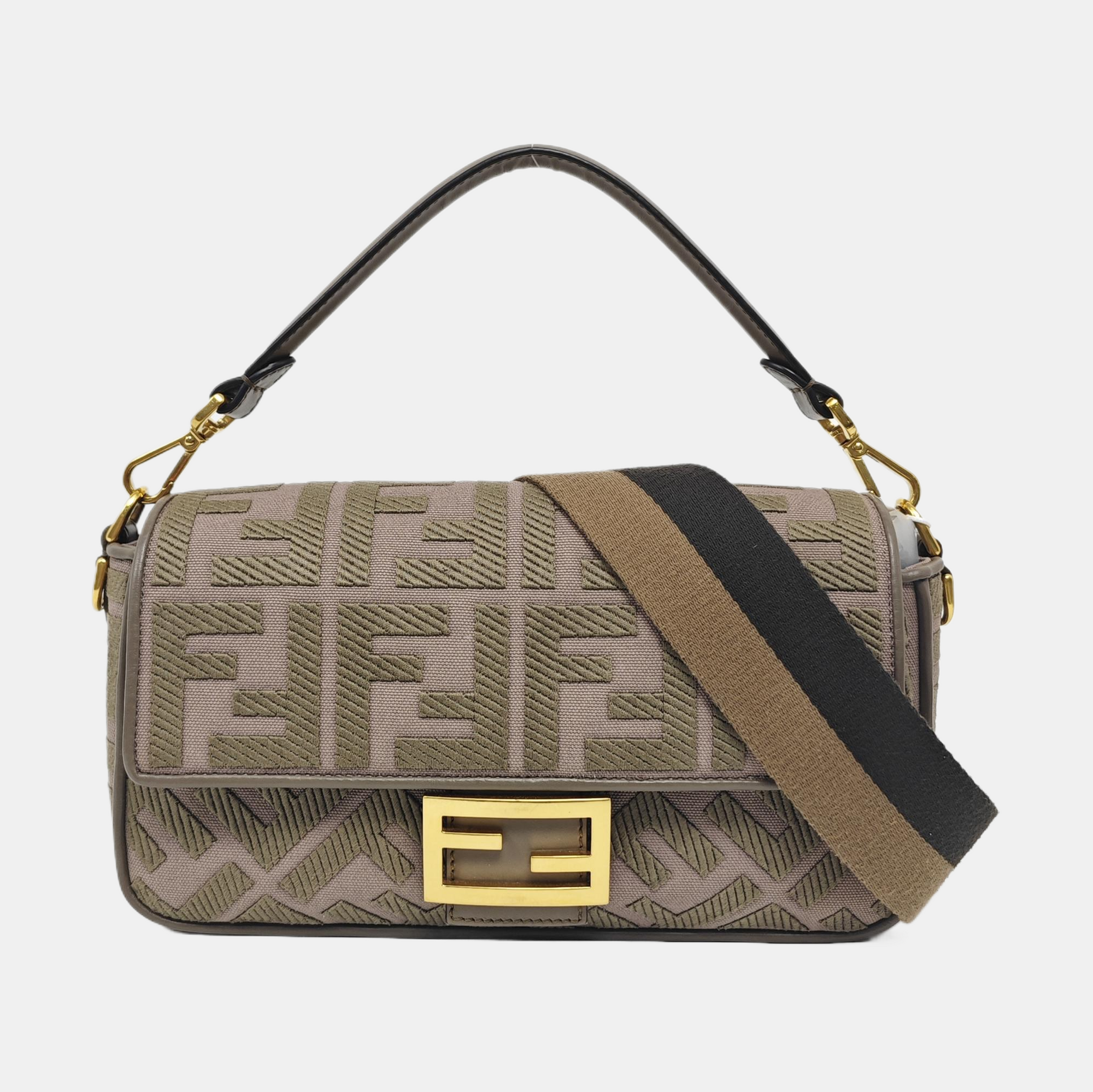 Authenticated pre-owned  Baguette Medium Fabric Brown - Shoulder Bag at Looply