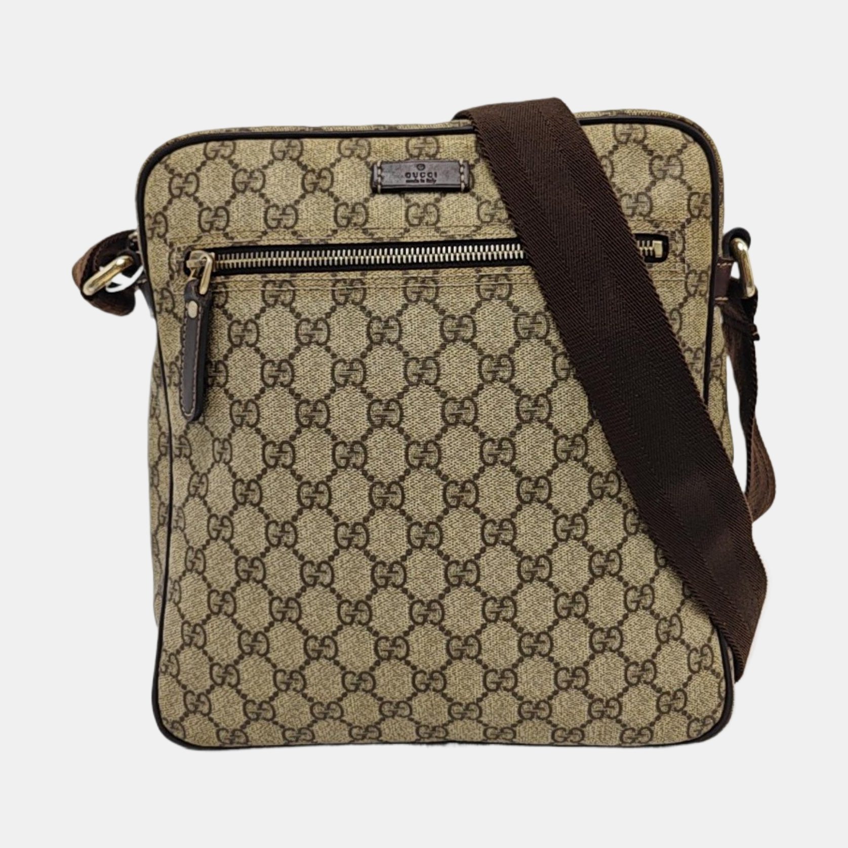 GG Imprime Monogram Coated Canvas Brown