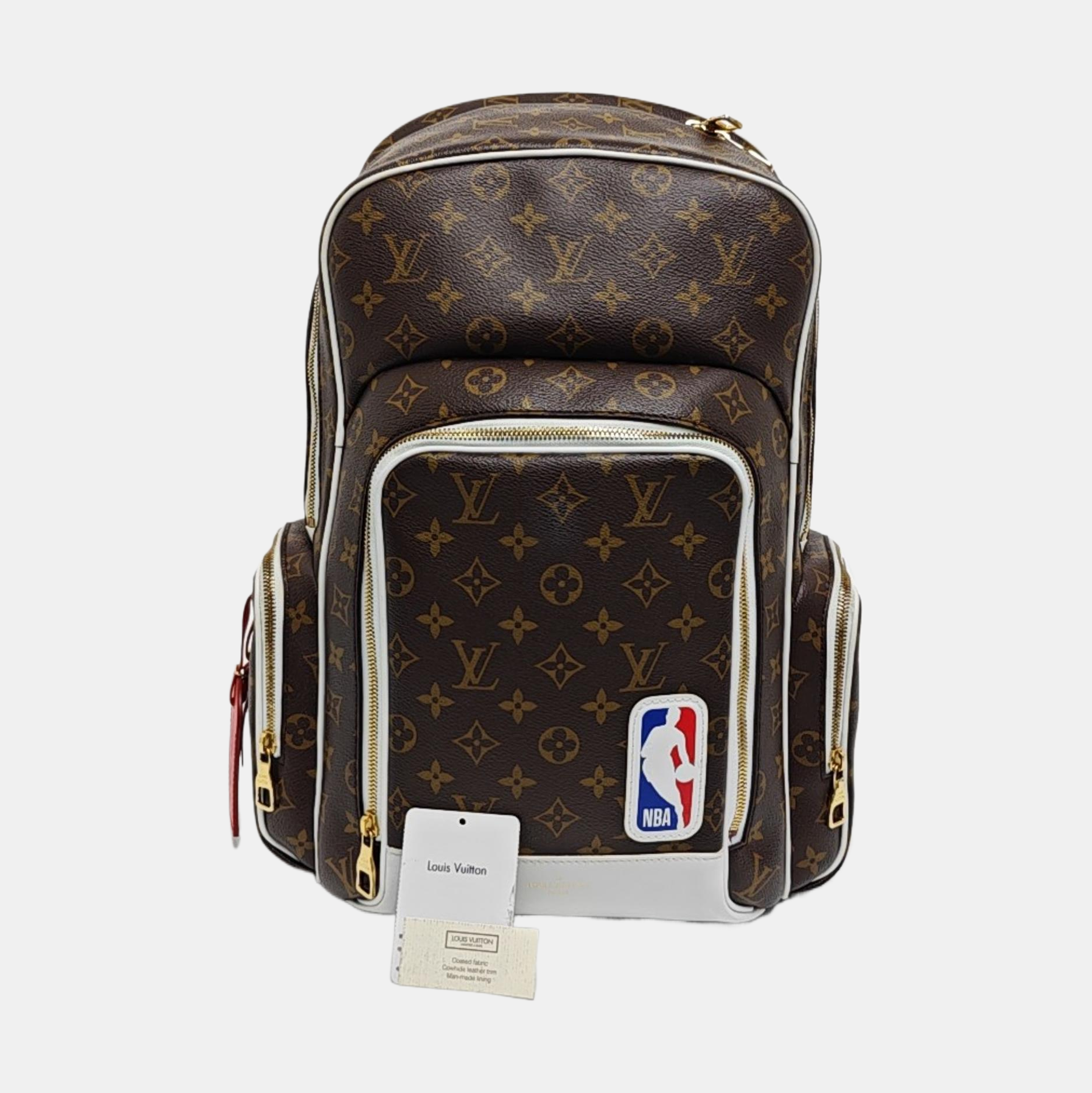 Monogram Coated Canvas Backpack Brown
