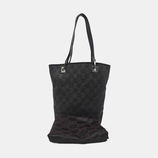 Monogram Canvas Tote Bag Black