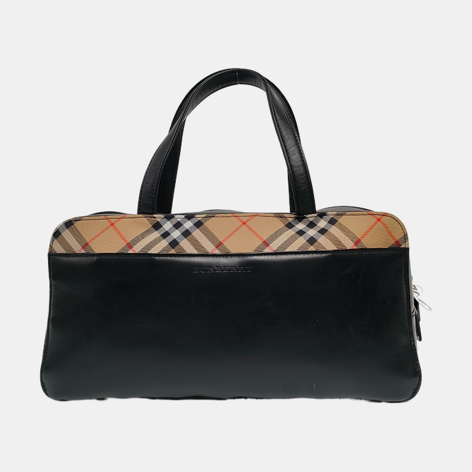 Calfskin Top Handle Bag Black