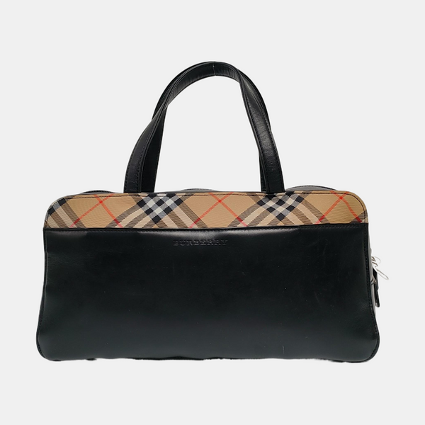 Calfskin Top Handle Bag Black
