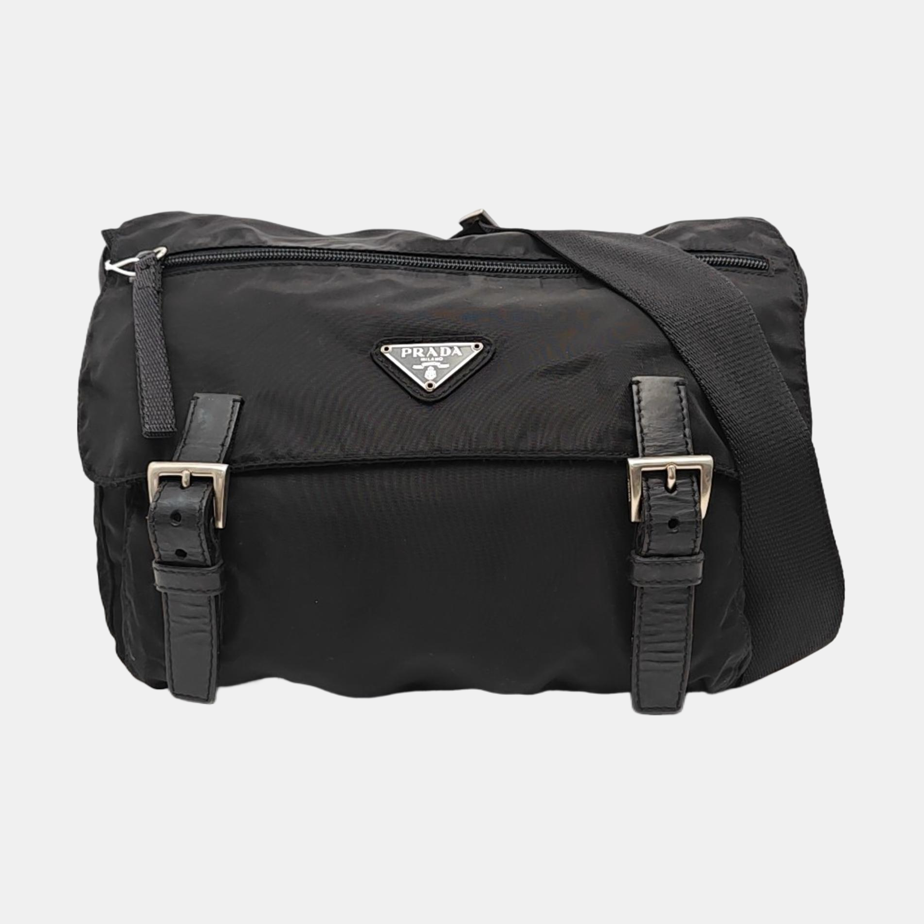 Vela Messenger Bag Nylon Black