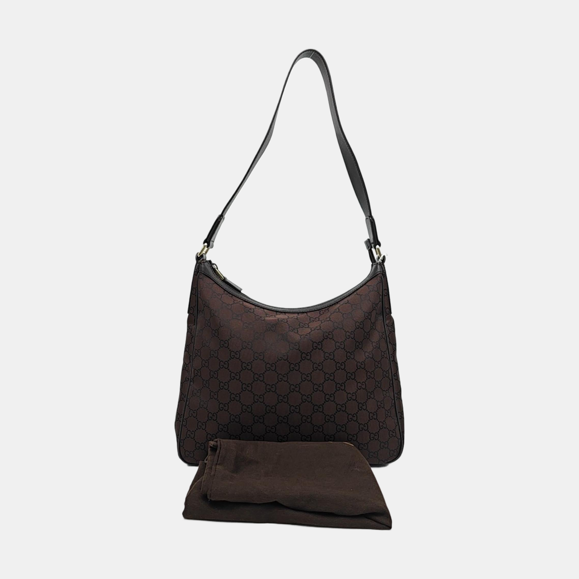 Monogram Canvas Tote Bag Brown