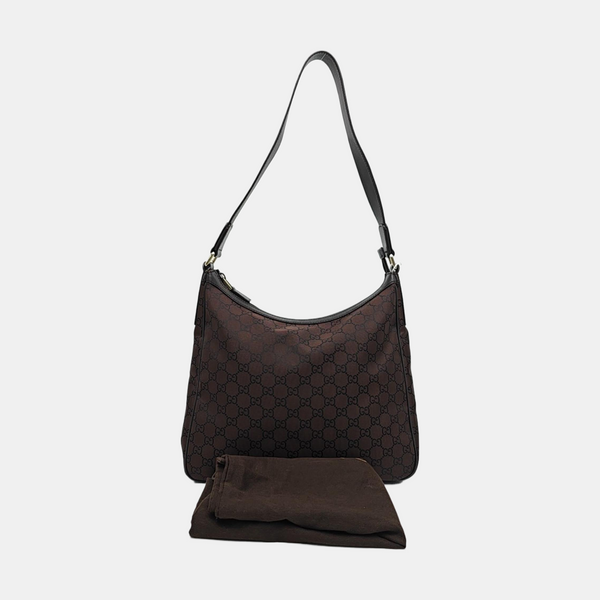 Monogram Canvas Tote Bag Brown