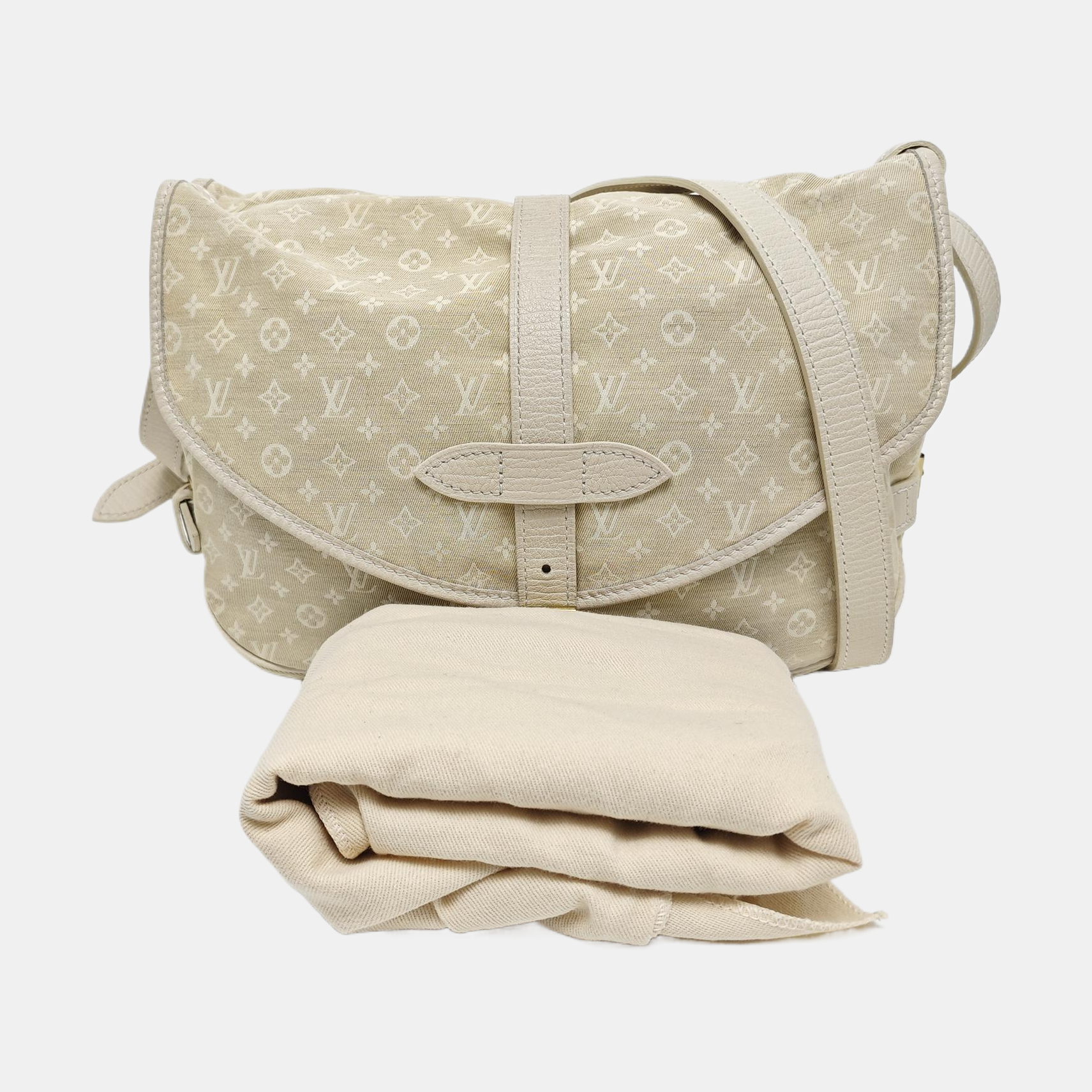 SAUMUR 28 Monogram Canvas Beige