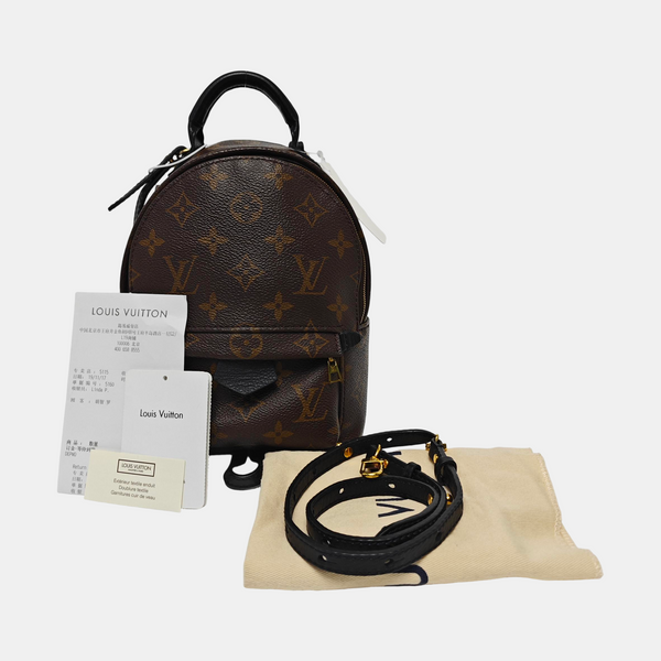 PALM SPRINGS Mini Monogram Coated Canvas Brown