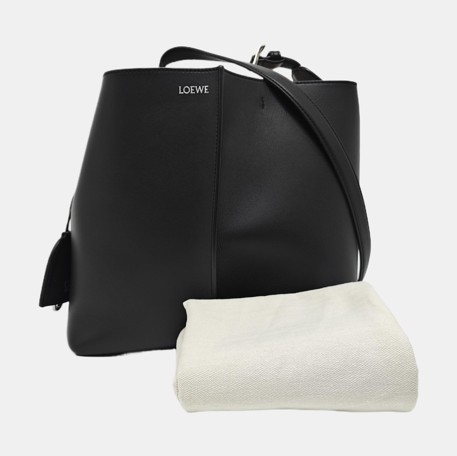 Calfskin Bucket Bag Black