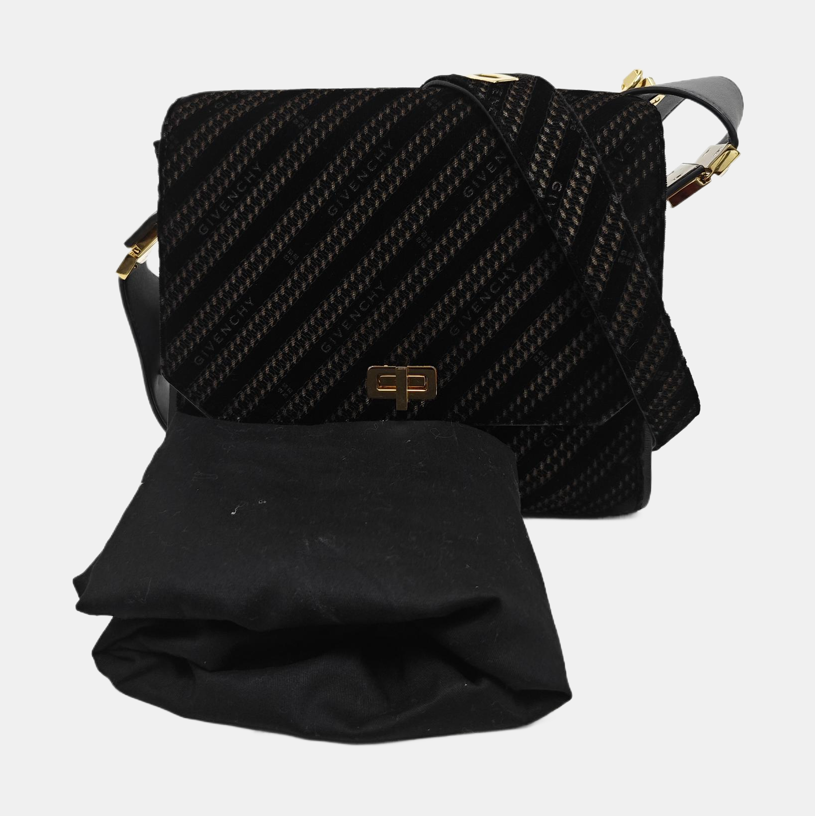 Suede Shoulder Bag Black