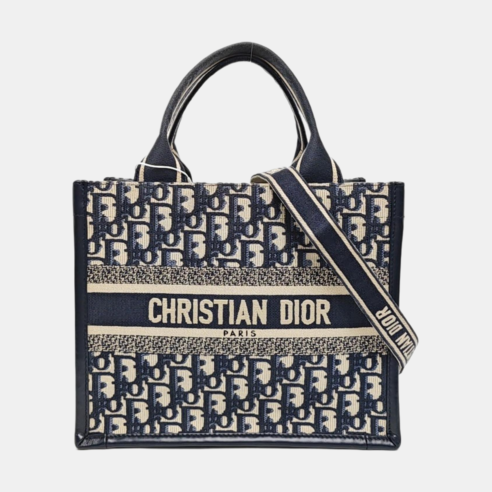 Book Tote Small Oblique Canvas Blue