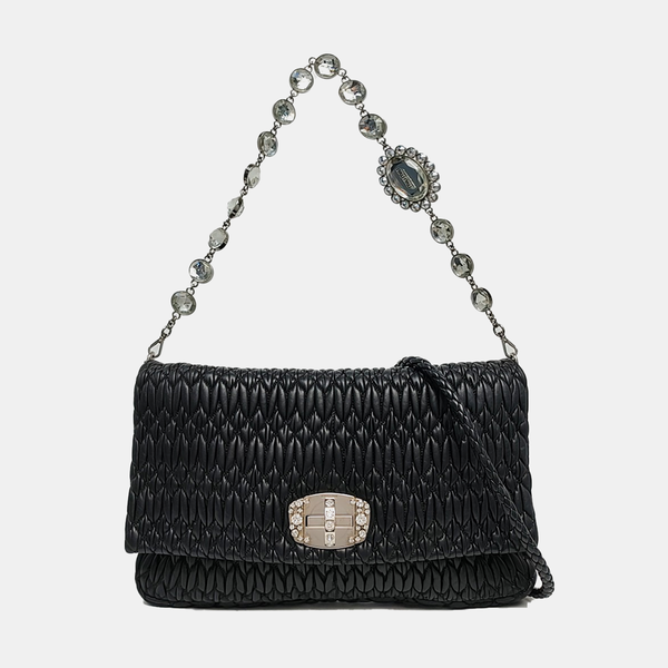 Crystal Lambskin Black