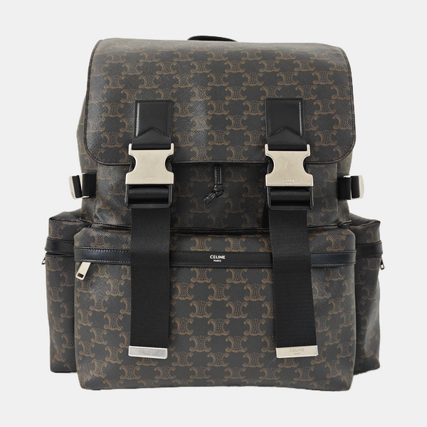 Coated Canvas Backpack Brown