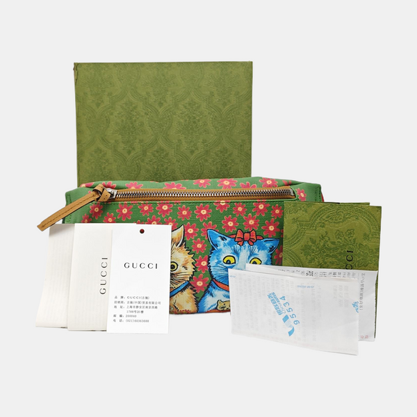 Coated Canvas Belt Bag Green