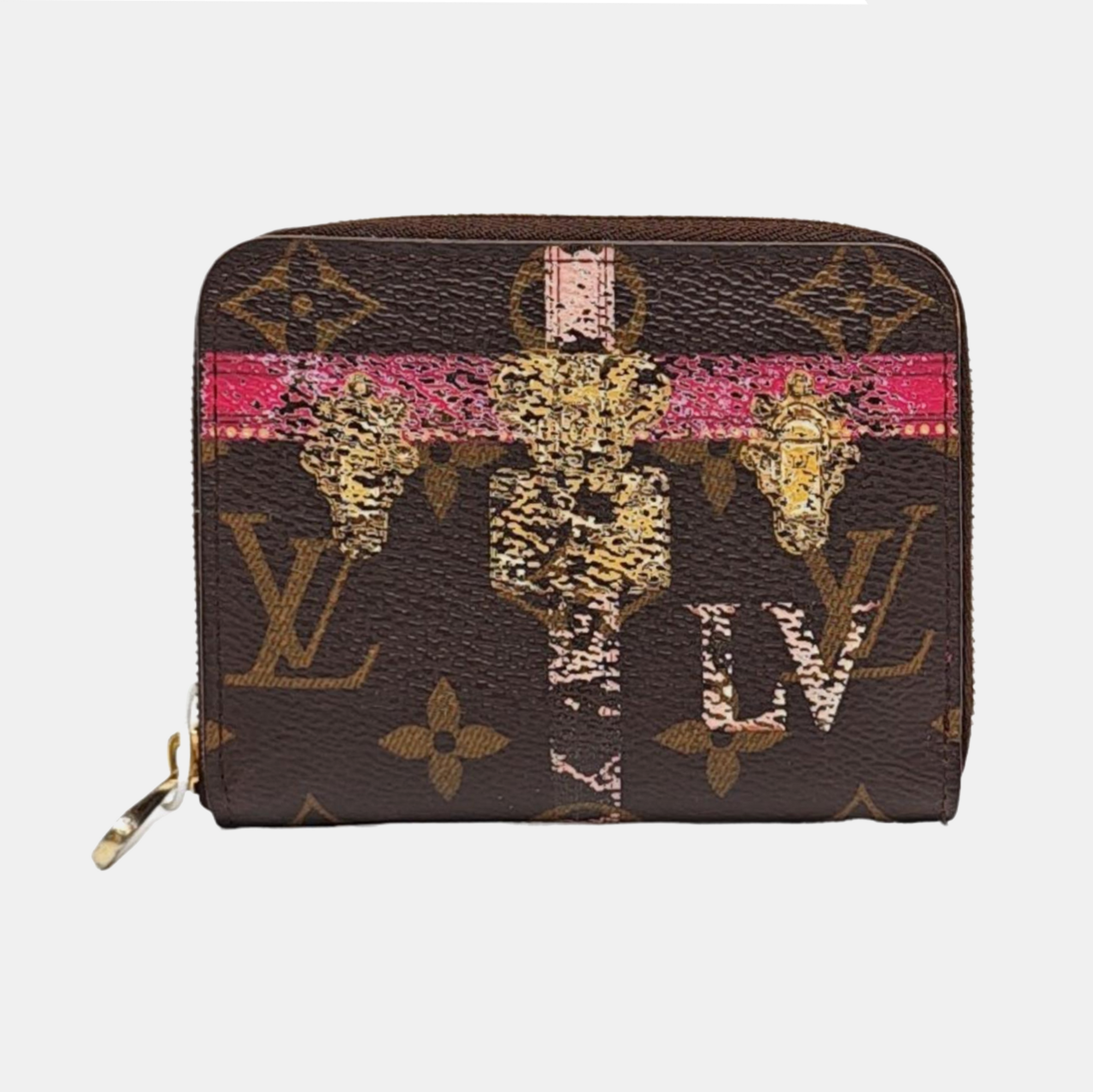 ZIPPY Monogram Coated Canvas Brown Wallet