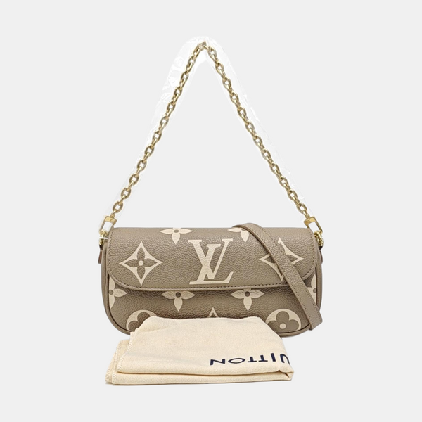 IVY Monogram Calfskin Gray