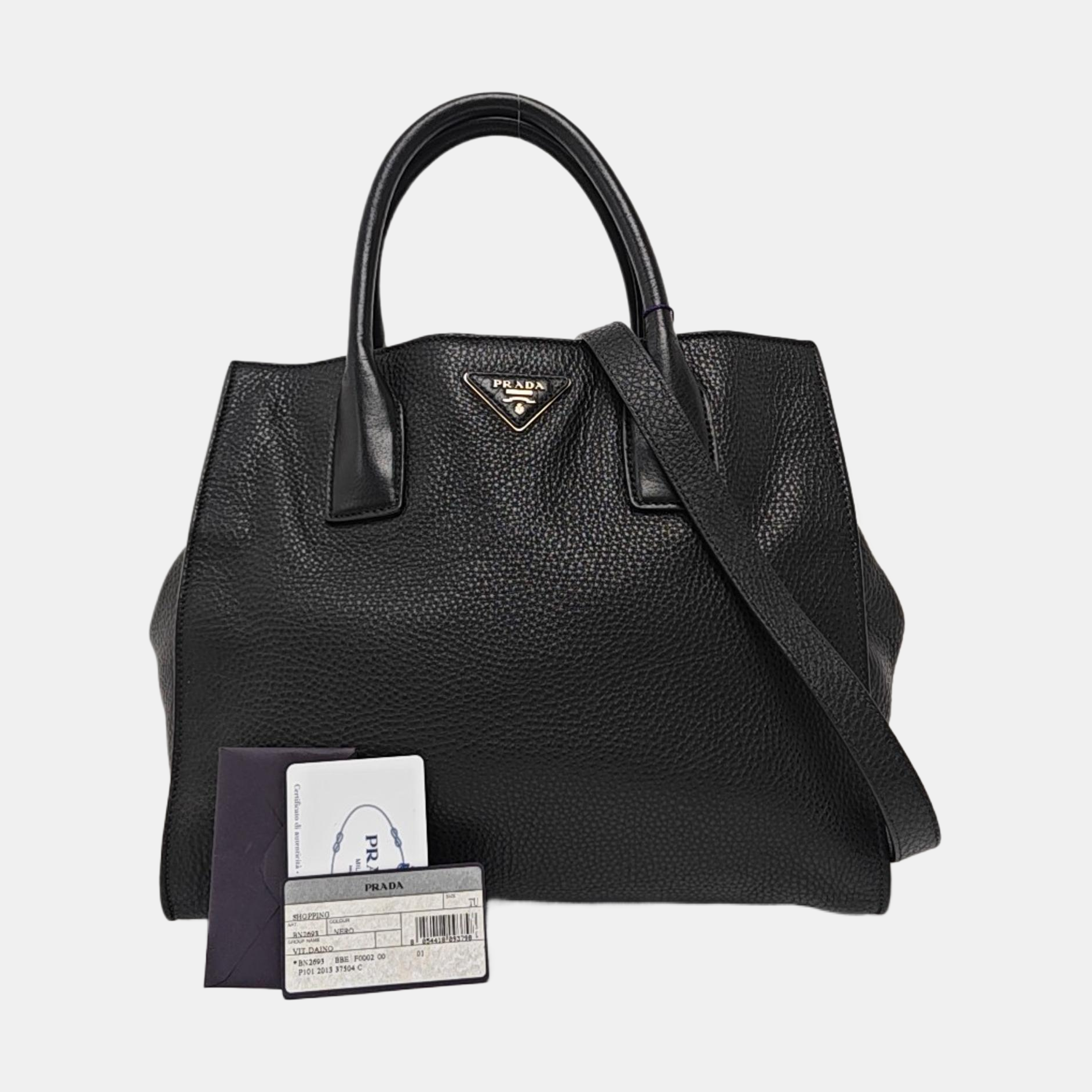 Calfskin Shoulder Bag Black