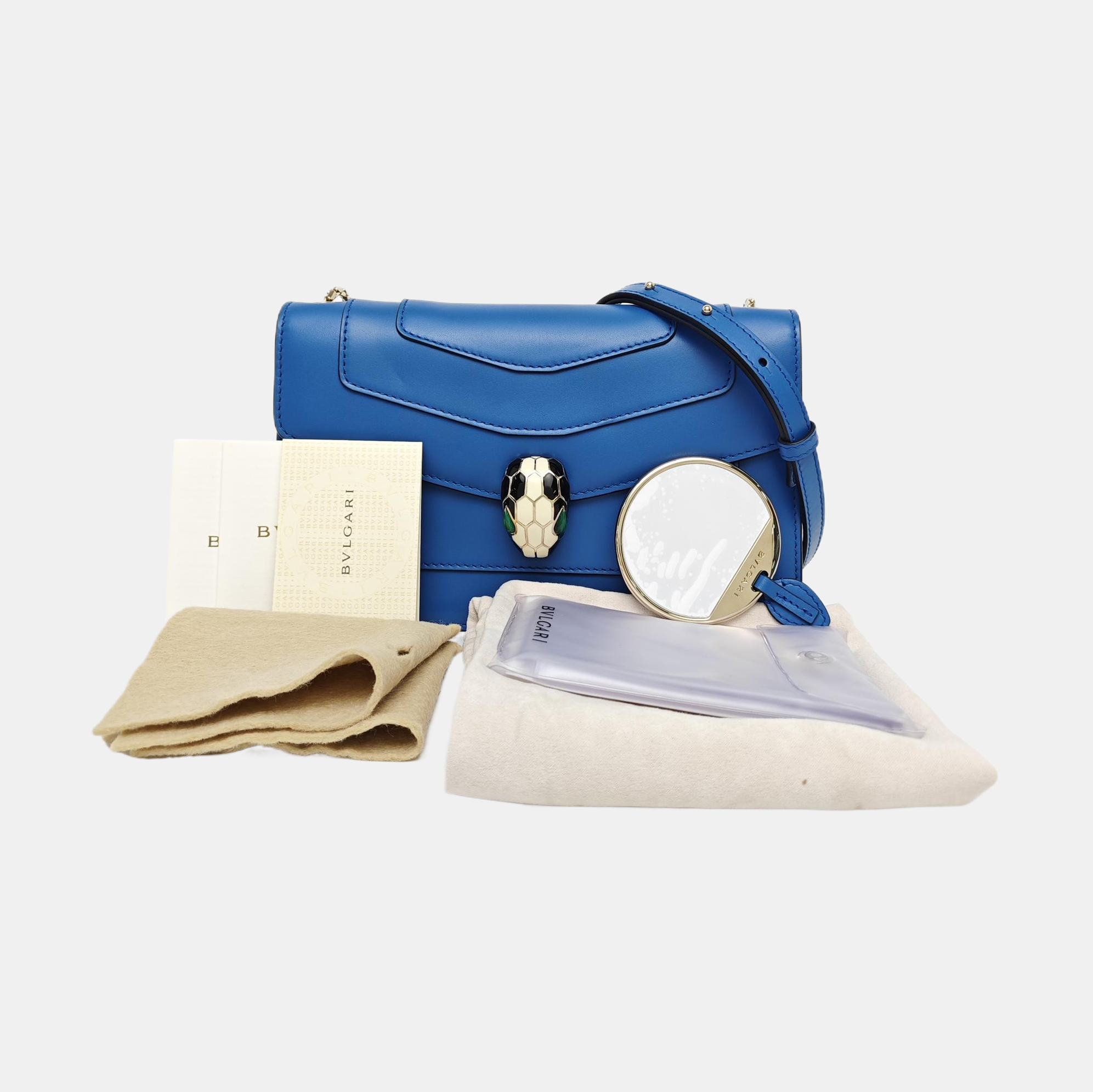 SERPENTI FOREVER Small Calfskin Blue