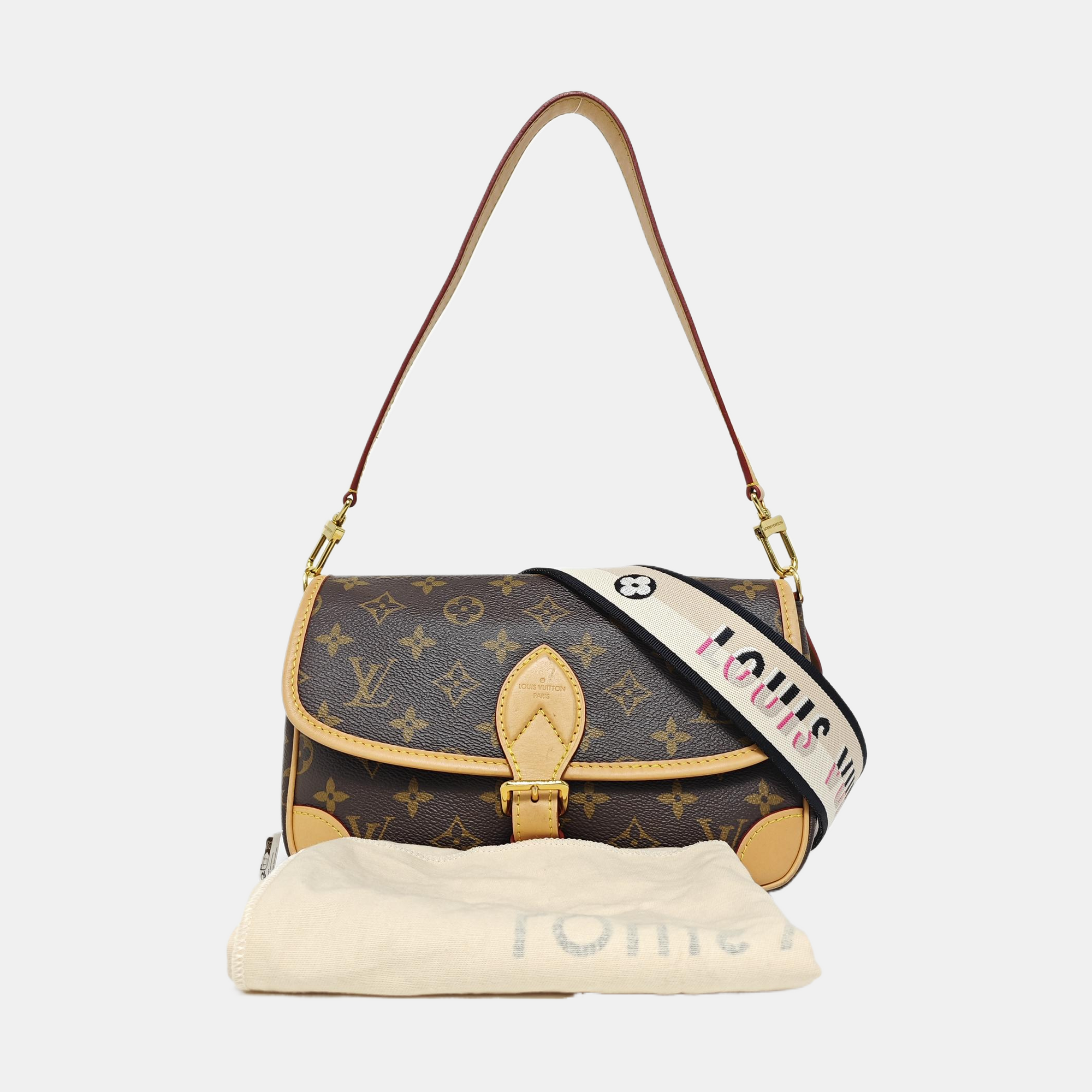 DIANE Monogram Coated Canvas Brown