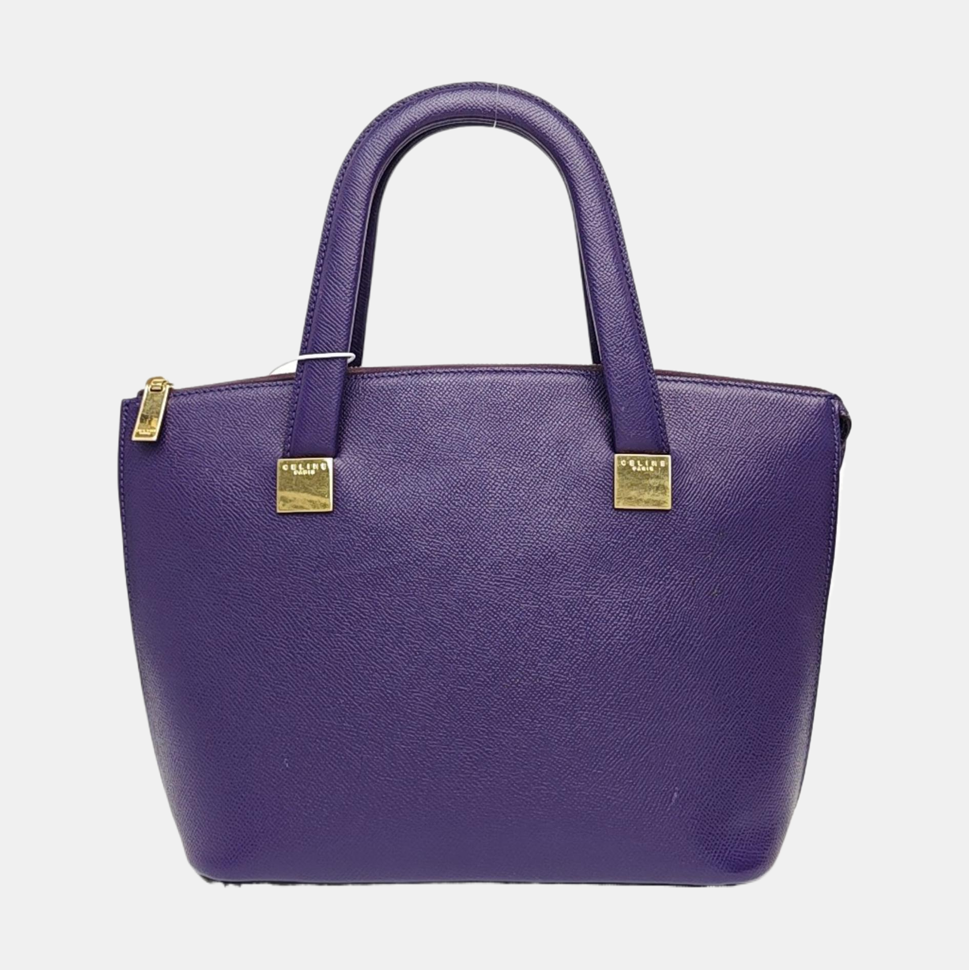 Calfskin Top Handle Bag Purple