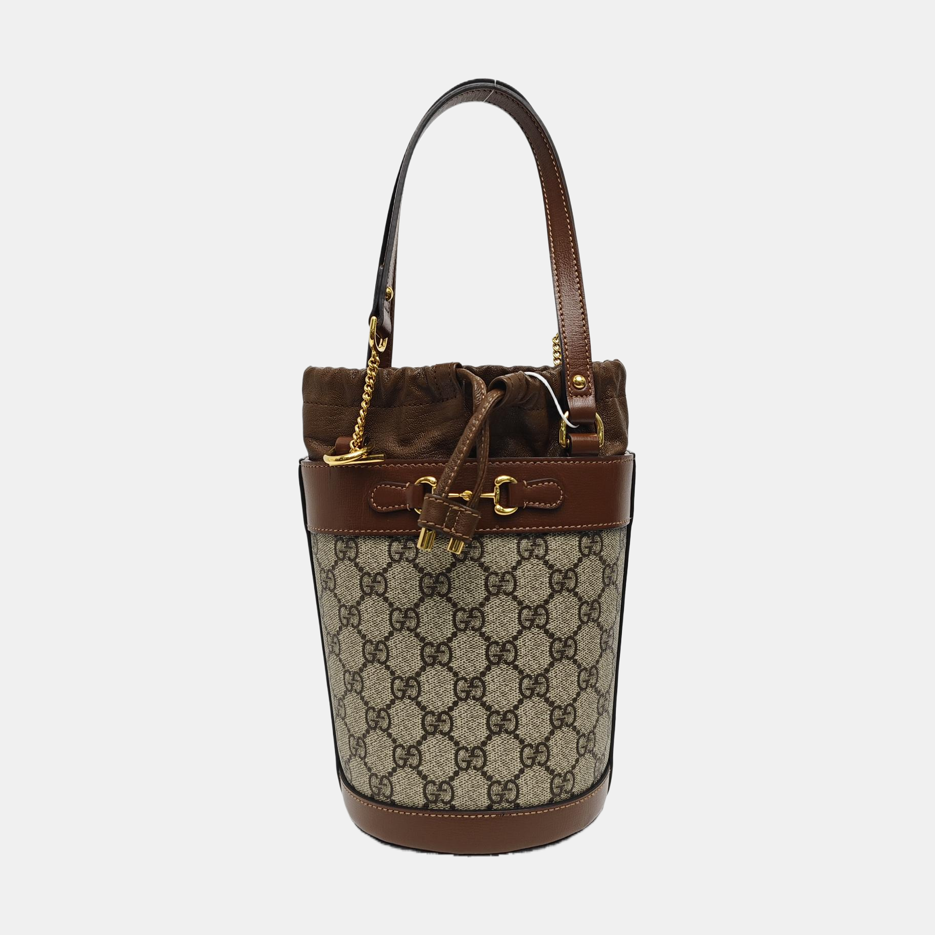 Horsebit 1955 Small Coated Canvas Beige