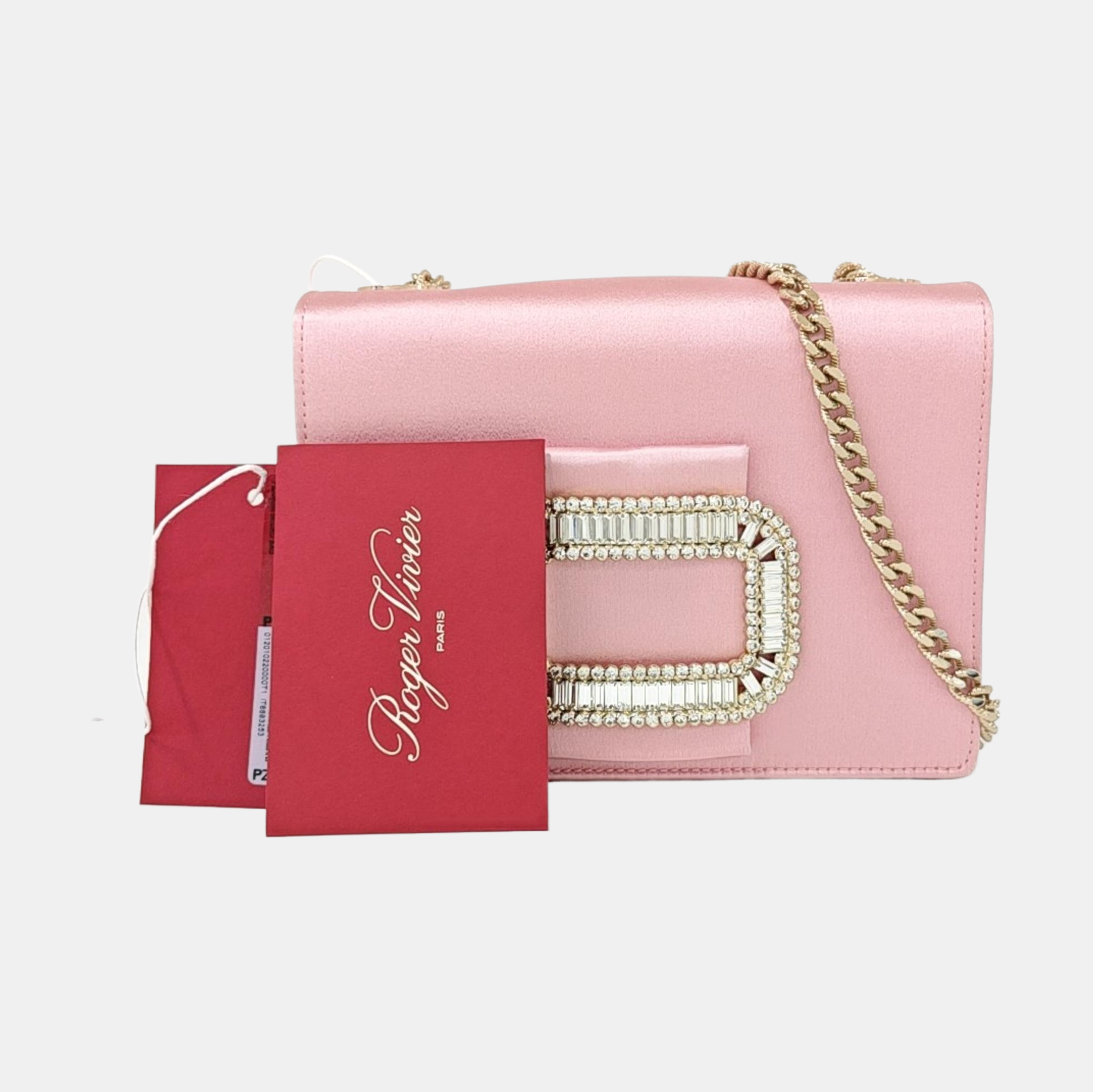 Silk Satin Shoulder Bag Pink