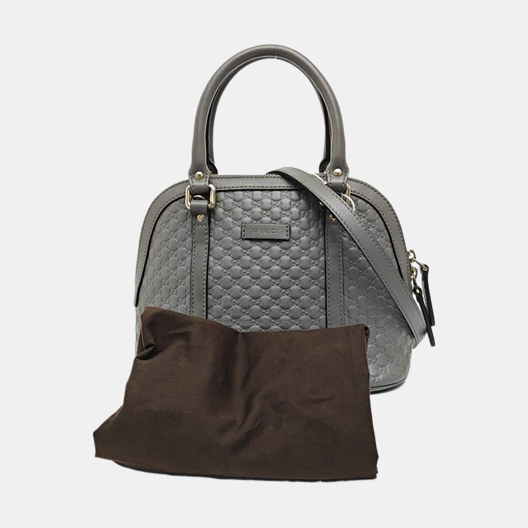 Microguccissima Monogram Calfskin Gray