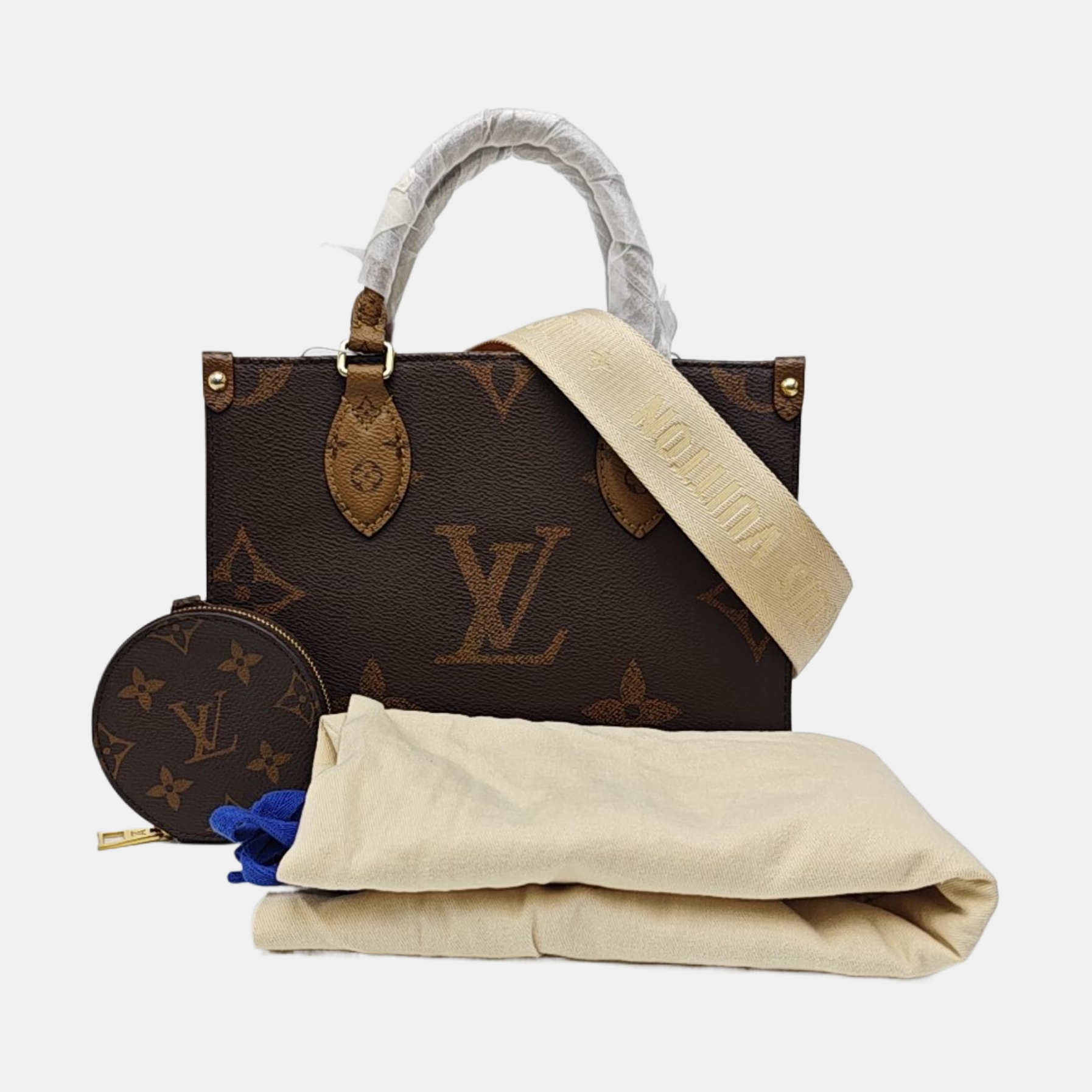 ONTHEGO PM Monogram Coated Canvas Brown